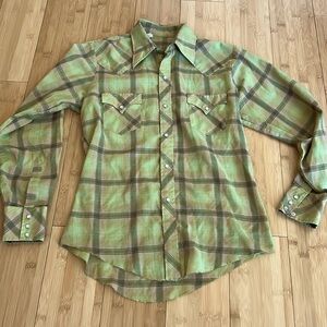 Vintage 70s Retro Westernwear Plaid Shirt